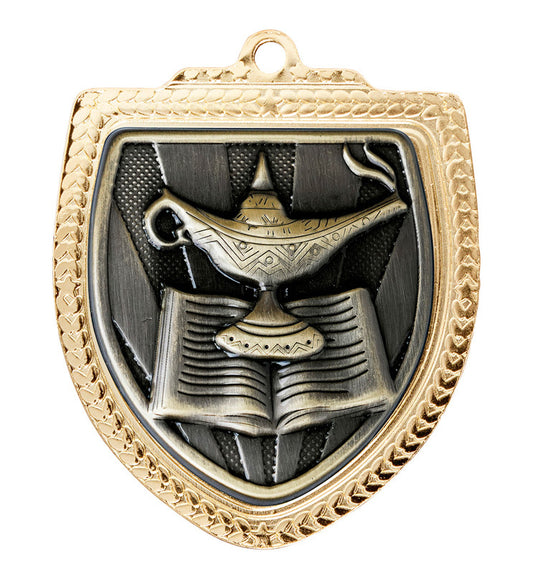 Shield Medal - Lamp of Knowledge