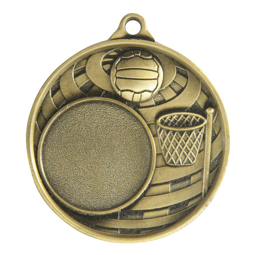 Global Medal -Netball + 25mm insert