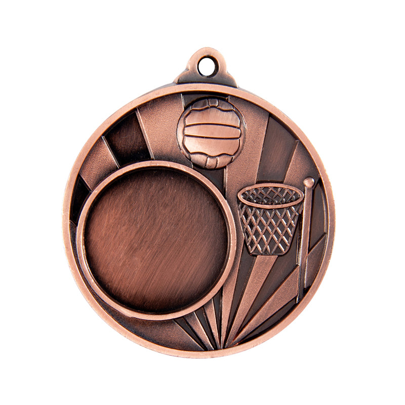 Sunrise Medal-Netball + 25mm insert