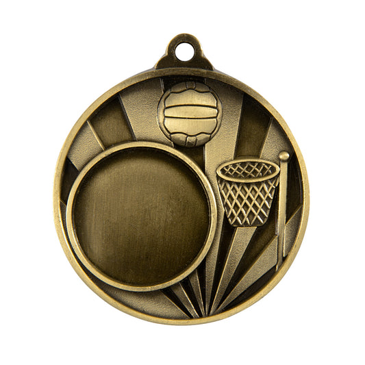 Sunrise Medal-Netball + 25mm insert