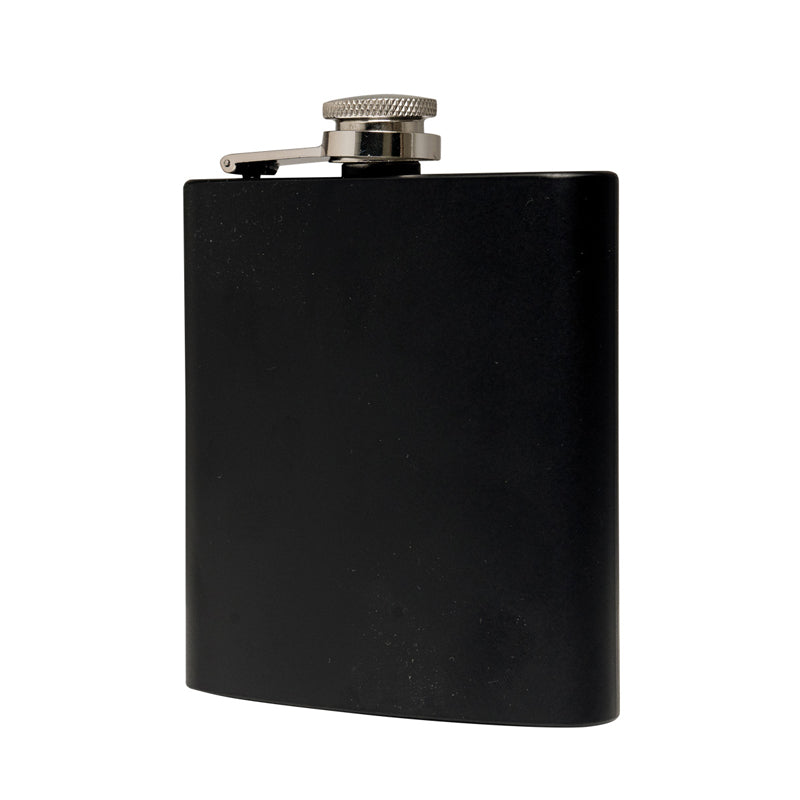 Stainless Steel Hip Flask Matt Black Finish