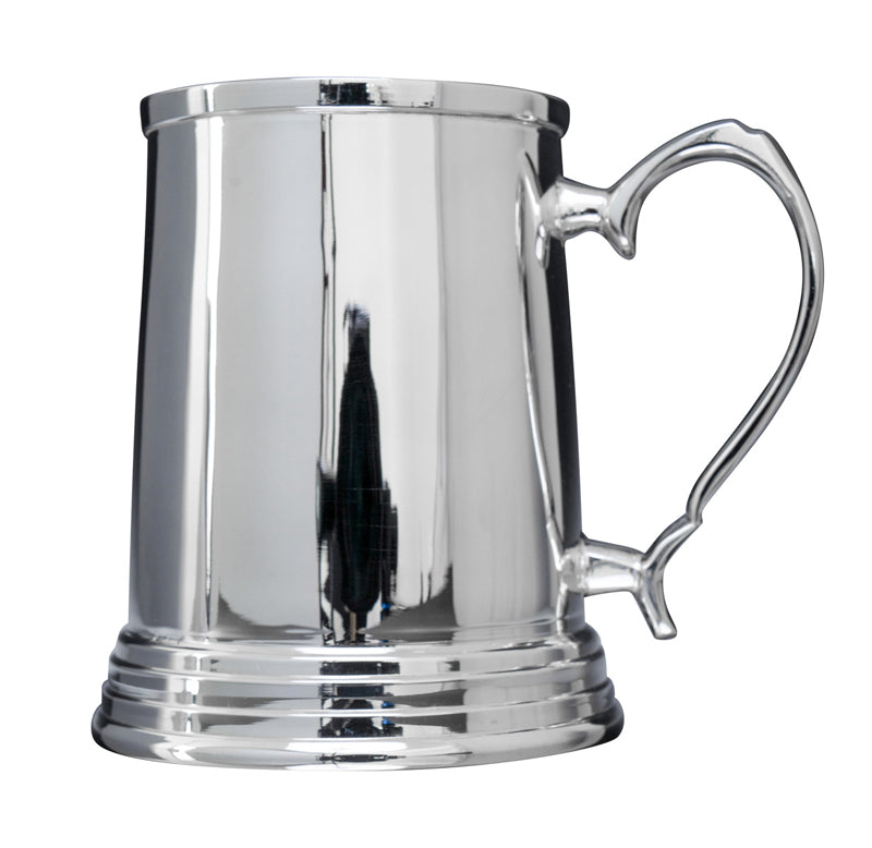 Shiny Silver Medium Edwardian Tankard