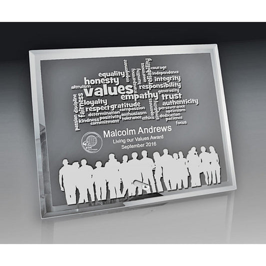 Mirror Edged Clear Glass-Rectangle Landscape