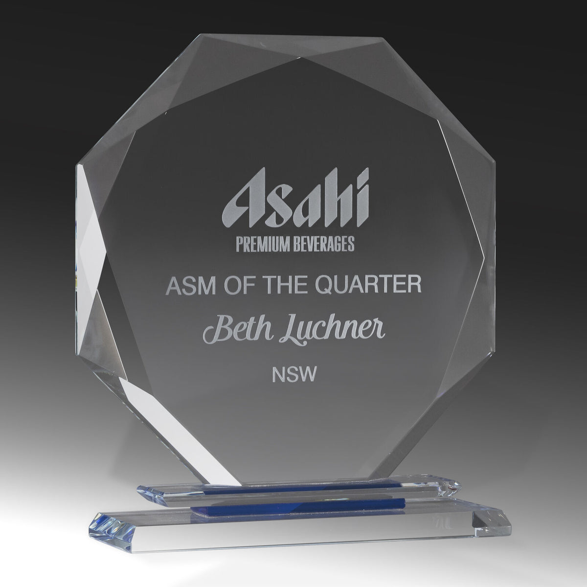 Aquamarine Glass-Octagon