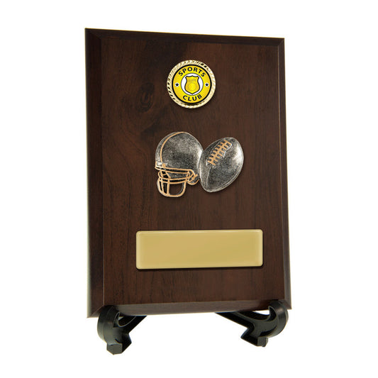 Plaque with Gridiron Football Trim