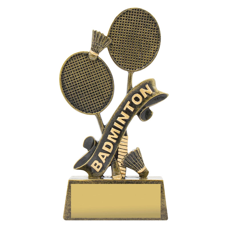 Gold Badminton Trophy