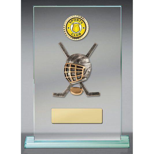 Ice Hockey Theme on Glass