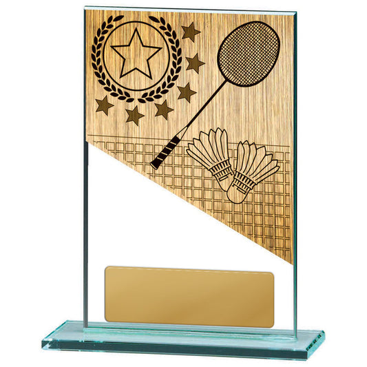 Badminton Theme on Glass