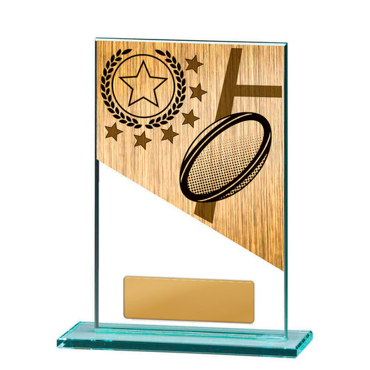 Rugby Theme on Glass