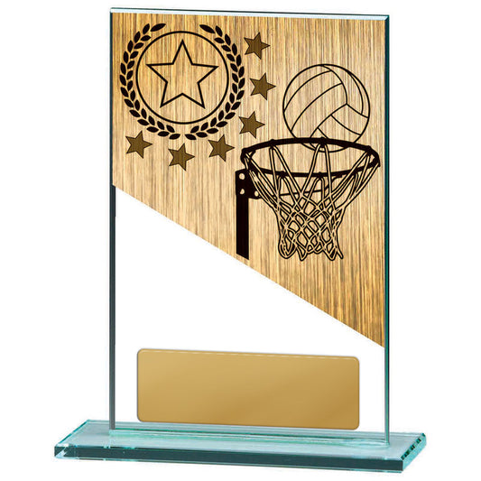 Netball Theme on Glass