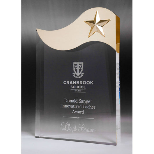 Golden Glow Acrylic Wave