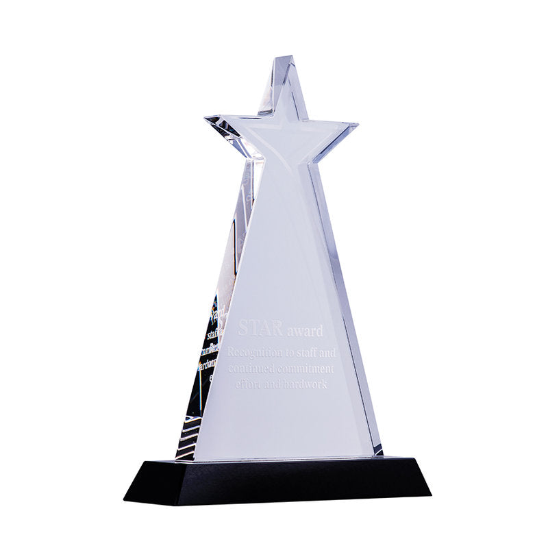 Black and Clear Crystal - Star