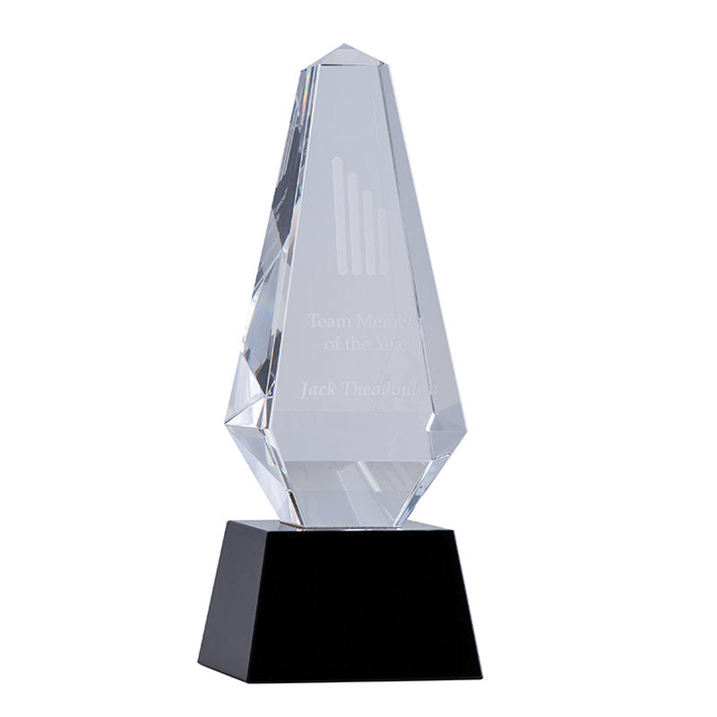 Black and Clear Crystal - Obelisk