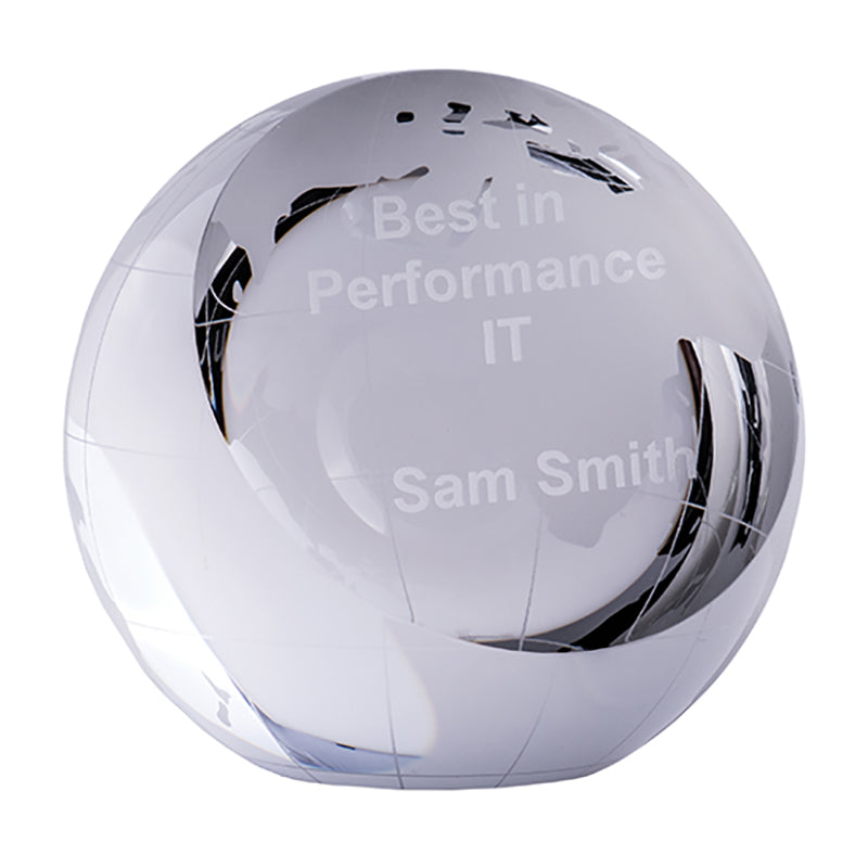 Crystal Globe Paperweight