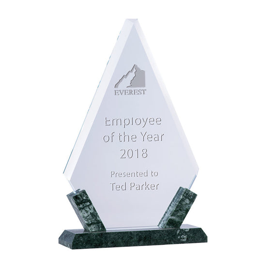 Green Marble Glass - Arrowhead (Removable)