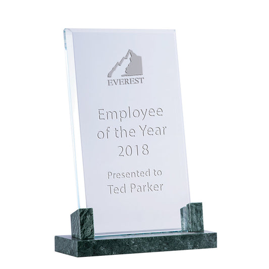 Green Marble Glass - Rectangle (Removable)