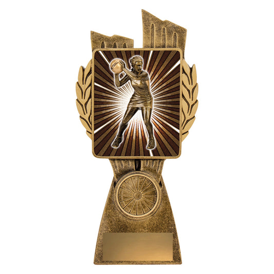 Antique Gold Lynx - Netball Player