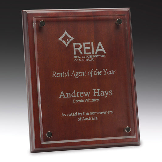 Floating Glass Plaque