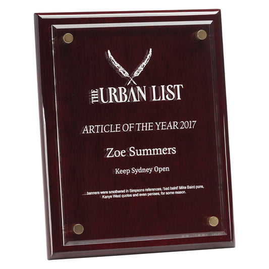 Rosewood Premium Floating Plaque