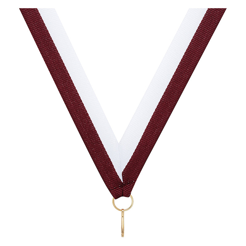 Maroon / White Ribbon