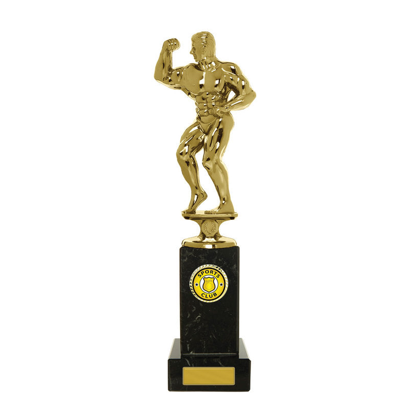 Bodybuilder Male Figure on Base