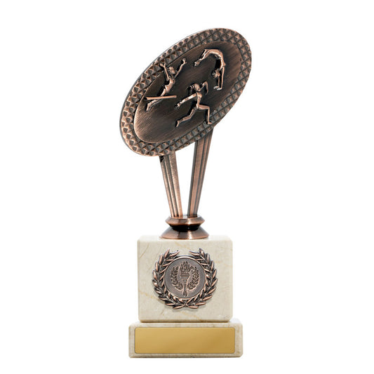 Metal Female Gymnastics Theme on Base