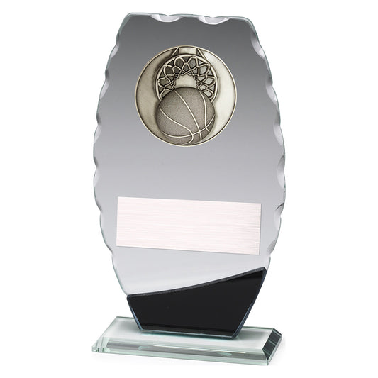 Clipped Oval Glass - Basketball