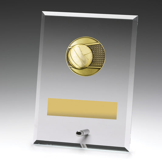 Glass Plaques - Volleyball