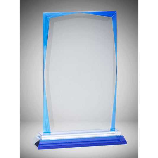 Blue Edged Glass Rectangle