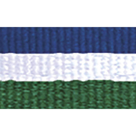Blue / White / Green Ribbon