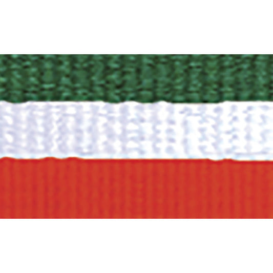 Green / White / Orange Ribbon