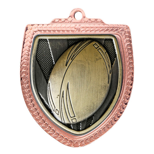 Shield Medal - Rugby Ball