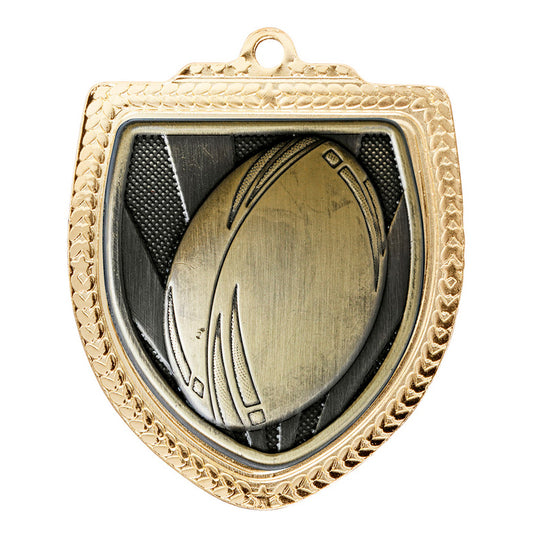 Shield Medal - Rugby Ball