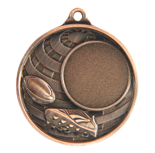 Global Medal -Rugby + 25mm insert