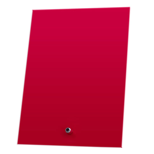 Laser Glass Rectangle Red