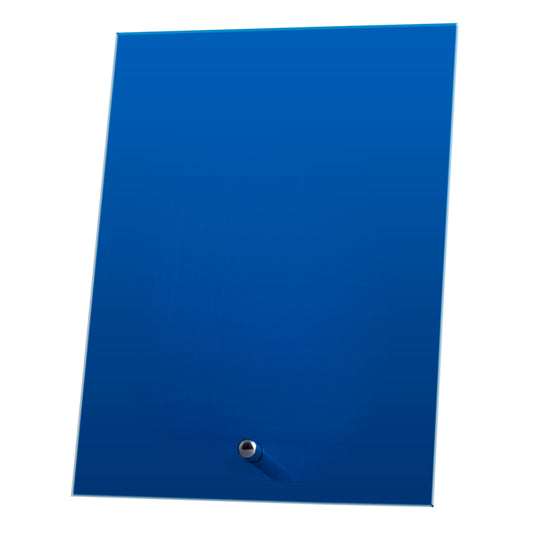 Laser Glass Rectangle Blue