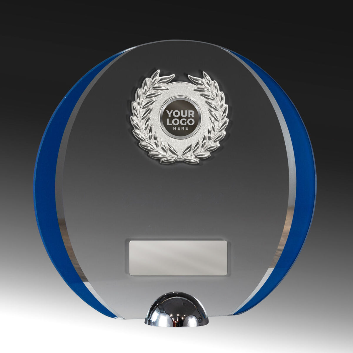 Clear-Blue Glass with Trim