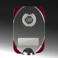 Clear-Red Glass with Trim