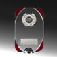 Clear-Red Glass with Trim