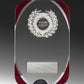 Clear-Red Glass with Trim