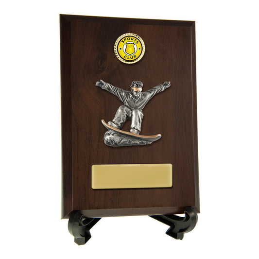Plaque with Snowboard Trim