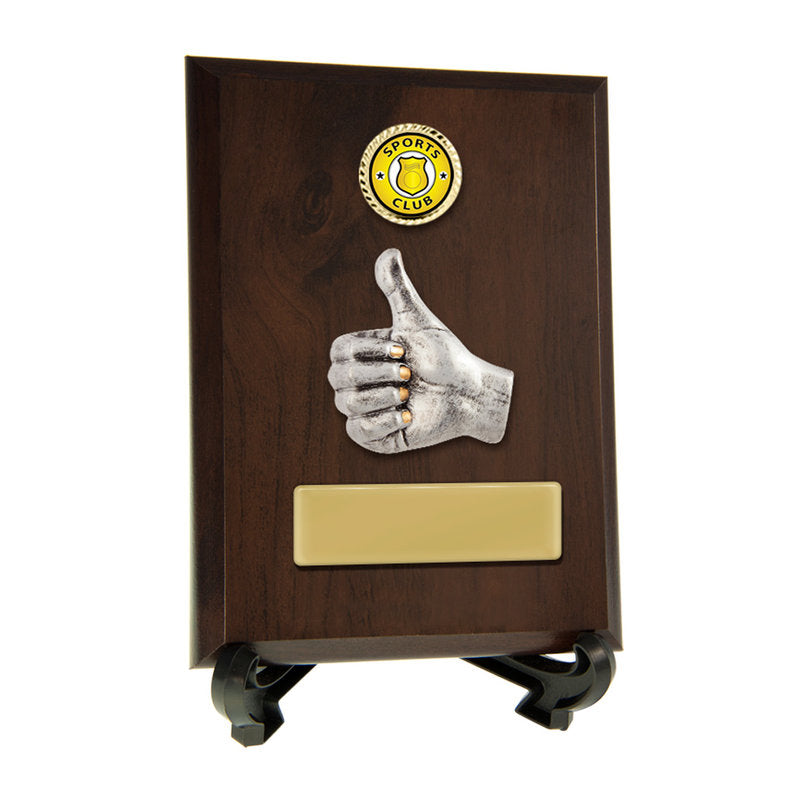 Plaque with Thumbs Up Trim