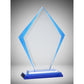 Blue Edged Glass Arrowhead