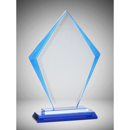 Blue Edged Glass Arrowhead