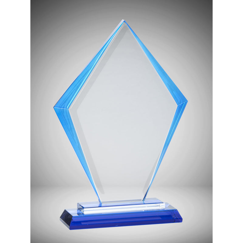 Blue Edged Glass Arrowhead