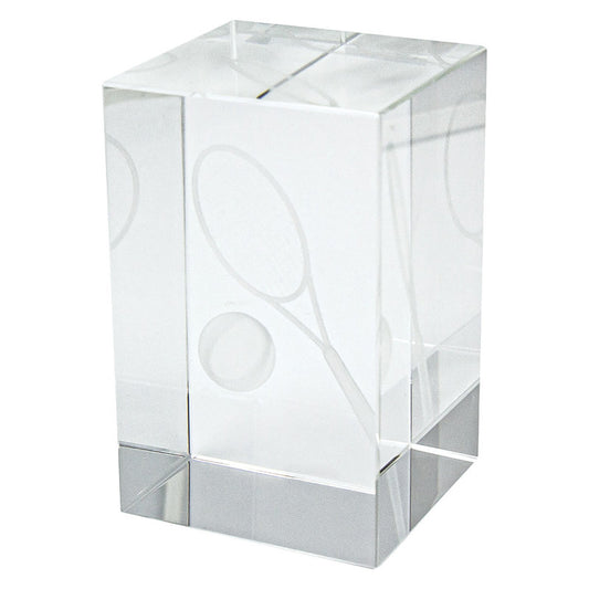 Tennis Crystal Block Award