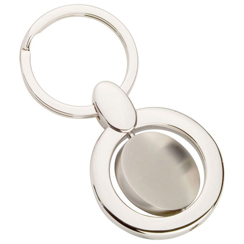 Swivel silver plated keyring