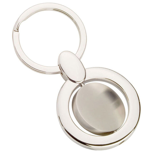 Swivel silver plated keyring
