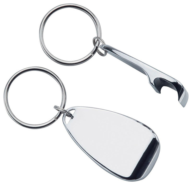 Metal /  nickel bottle opener keyring