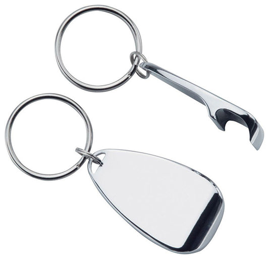 Metal /  nickel bottle opener keyring